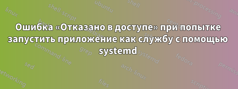 Ошибка «Отказано в доступе» при попытке запустить приложение как службу с помощью systemd