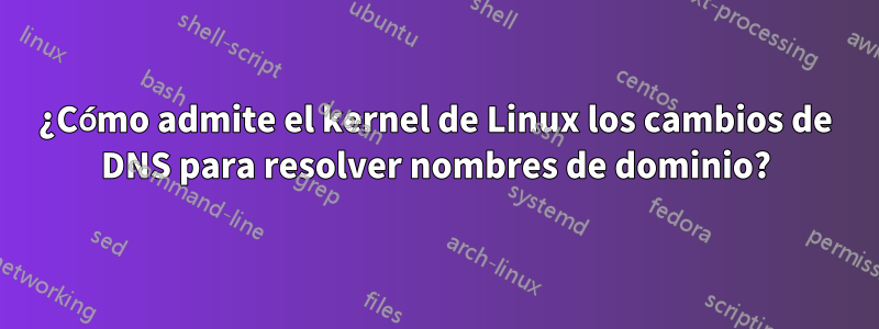 ¿Cómo admite el kernel de Linux los cambios de DNS para resolver nombres de dominio?