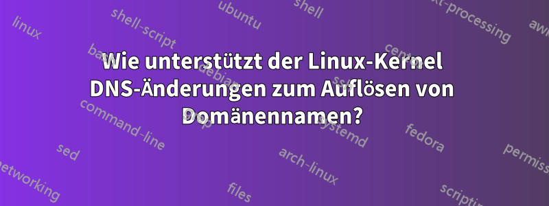 Wie unterstützt der Linux-Kernel DNS-Änderungen zum Auflösen von Domänennamen?