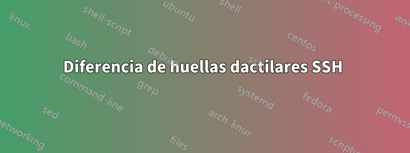 Diferencia de huellas dactilares SSH