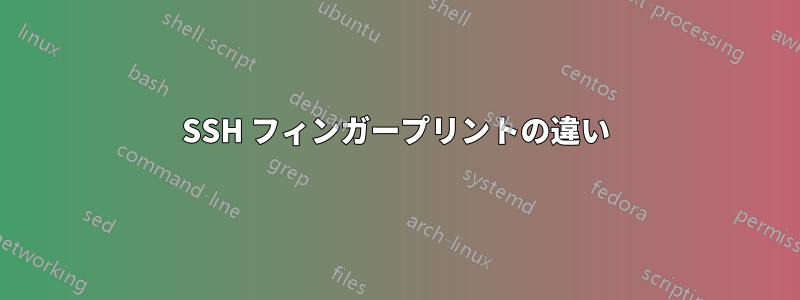 SSH フィンガープリントの違い