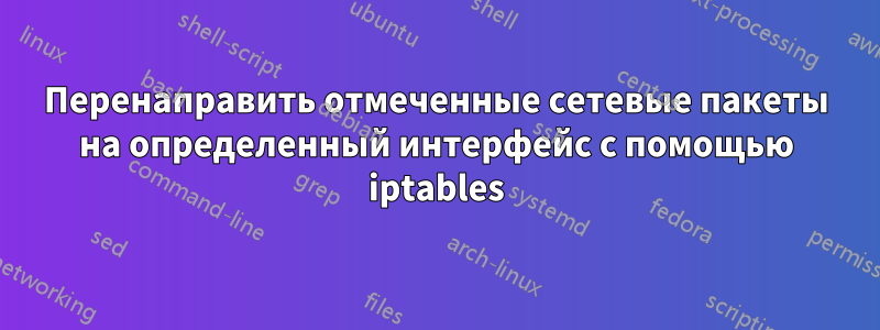 Перенаправить отмеченные сетевые пакеты на определенный интерфейс с помощью iptables