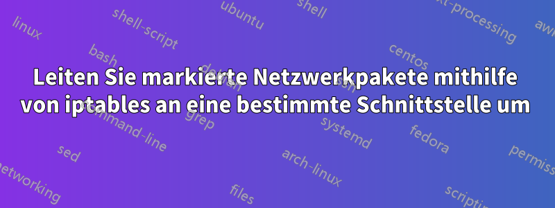 Leiten Sie markierte Netzwerkpakete mithilfe von iptables an eine bestimmte Schnittstelle um