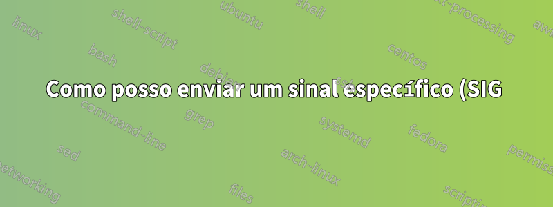 Como posso enviar um sinal específico (SIG) para o systemd?