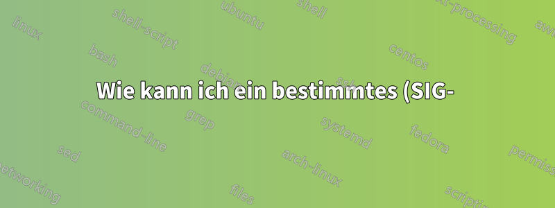 Wie kann ich ein bestimmtes (SIG-)Signal an systemd senden?