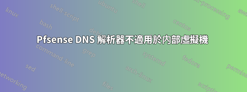 Pfsense DNS 解析器不適用於內部虛擬機