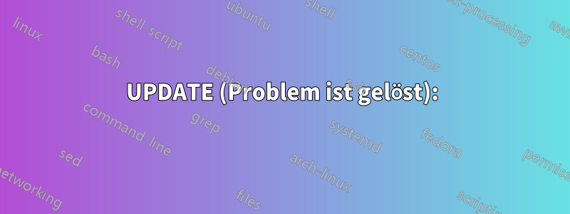 UPDATE (Problem ist gelöst):