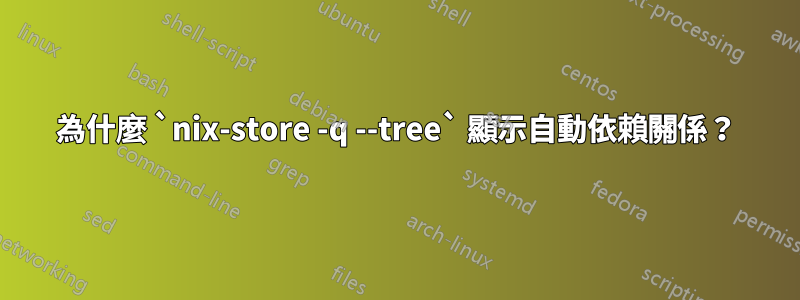 為什麼 `nix-store -q --tree` 顯示自動依賴關係？