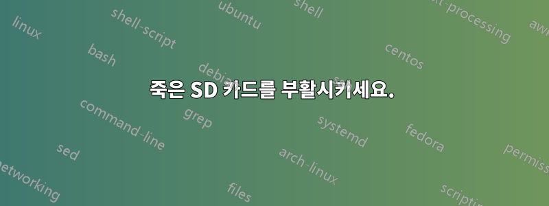 죽은 SD 카드를 부활시키세요.