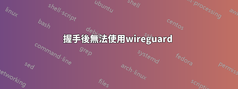 握手後無法使用wireguard