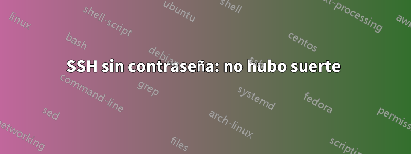 SSH sin contraseña: no hubo suerte