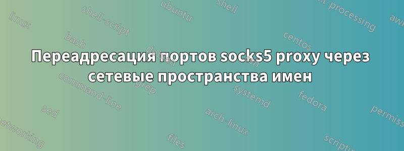 Переадресация портов socks5 proxy через сетевые пространства имен