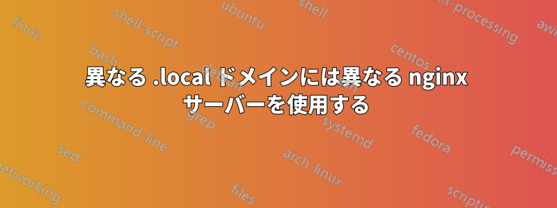 異なる .local ドメインには異なる nginx サーバーを使用する