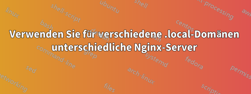 Verwenden Sie für verschiedene .local-Domänen unterschiedliche Nginx-Server