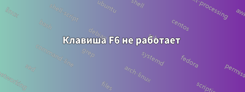 Клавиша F6 не работает