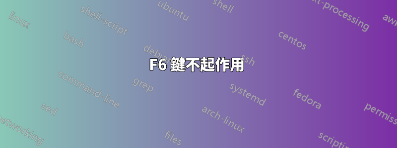 F6 鍵不起作用