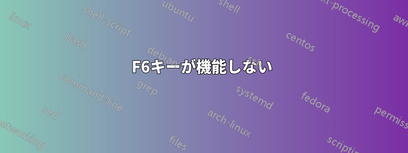 F6キーが機能しない