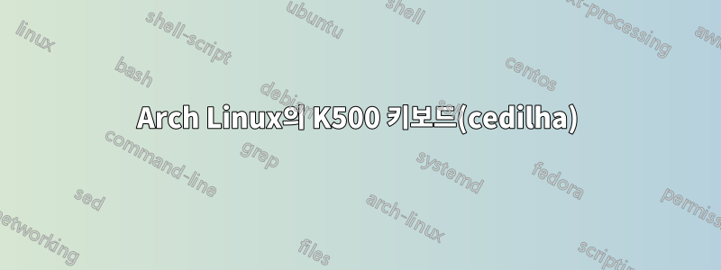 Arch Linux의 K500 키보드(cedilha)