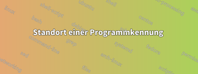 Standort einer Programmkennung