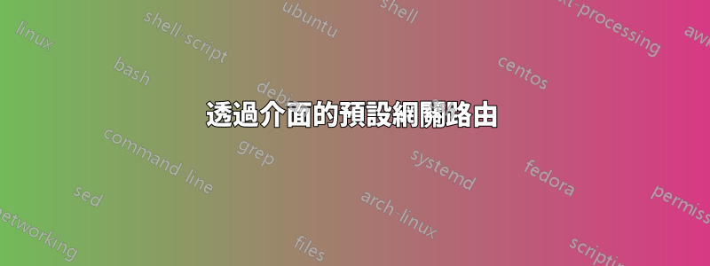 透過介面的預設網關路由