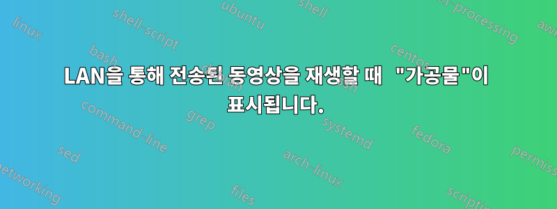 LAN을 통해 전송된 동영상을 재생할 때 "가공물"이 표시됩니다.