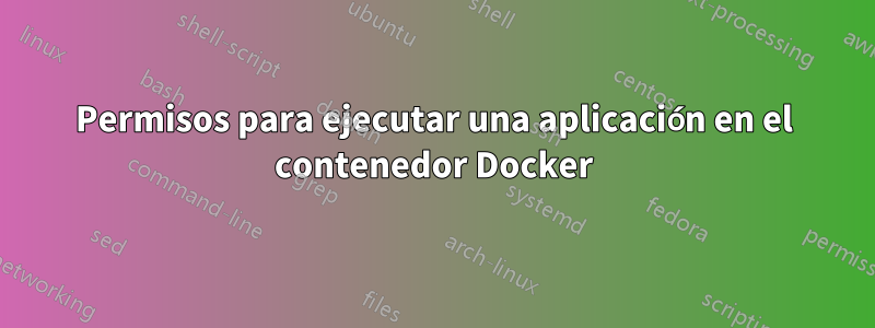 Permisos para ejecutar una aplicación en el contenedor Docker