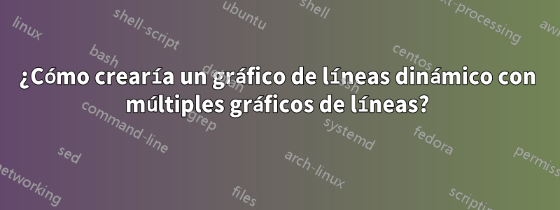 ¿Cómo crearía un gráfico de líneas dinámico con múltiples gráficos de líneas?