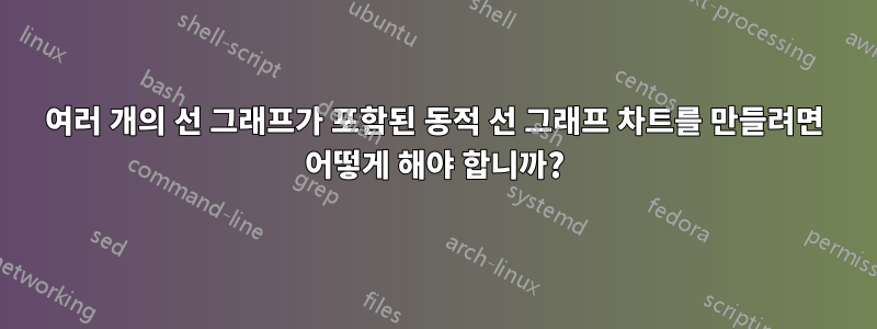 여러 개의 선 그래프가 포함된 동적 선 그래프 차트를 만들려면 어떻게 해야 합니까?