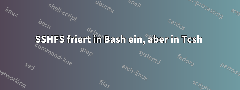 SSHFS friert in Bash ein, aber in Tcsh