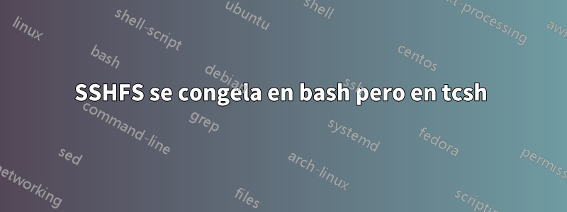 SSHFS se congela en bash pero en tcsh