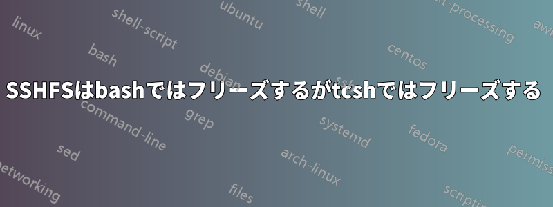 SSHFSはbashではフリーズするがtcshではフリーズする