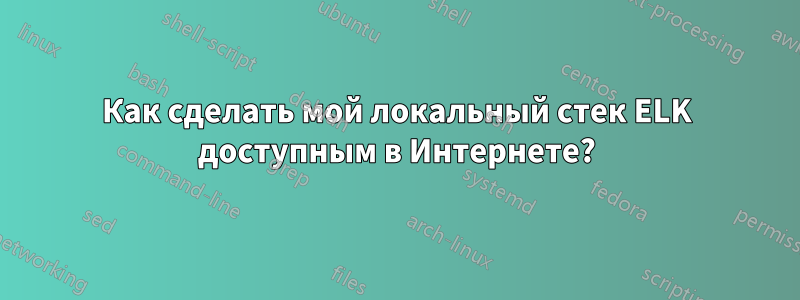 Как сделать мой локальный стек ELK доступным в Интернете?