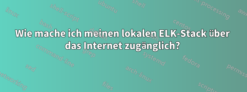 Wie mache ich meinen lokalen ELK-Stack über das Internet zugänglich?