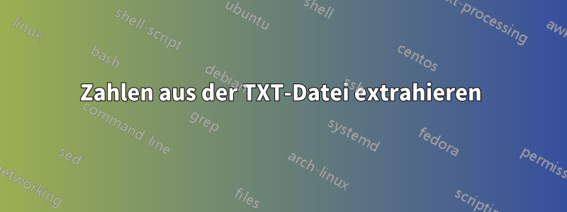 Zahlen aus der TXT-Datei extrahieren