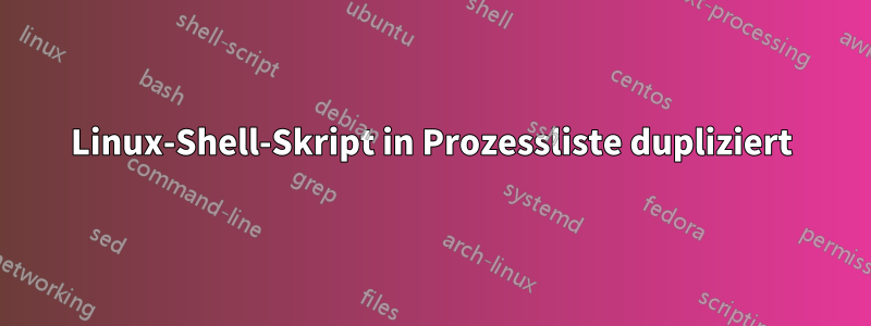 Linux-Shell-Skript in Prozessliste dupliziert