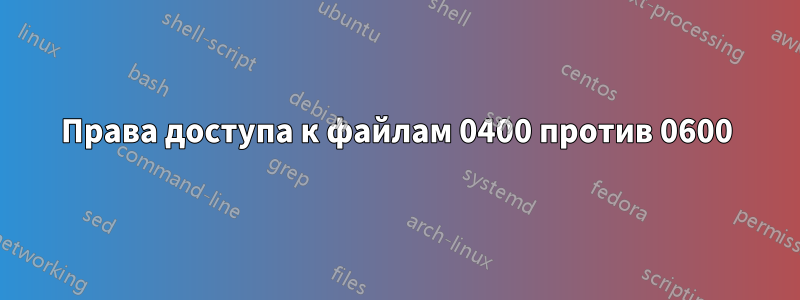 Права доступа к файлам 0400 против 0600