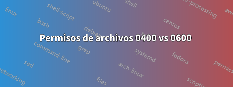 Permisos de archivos 0400 vs 0600