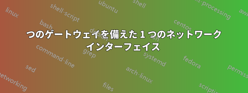 2 つのゲートウェイを備えた 1 つのネットワーク インターフェイス