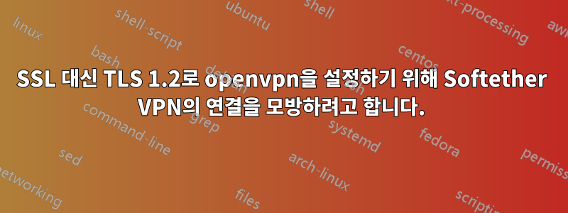 SSL 대신 TLS 1.2로 openvpn을 설정하기 위해 Softether VPN의 연결을 모방하려고 합니다.