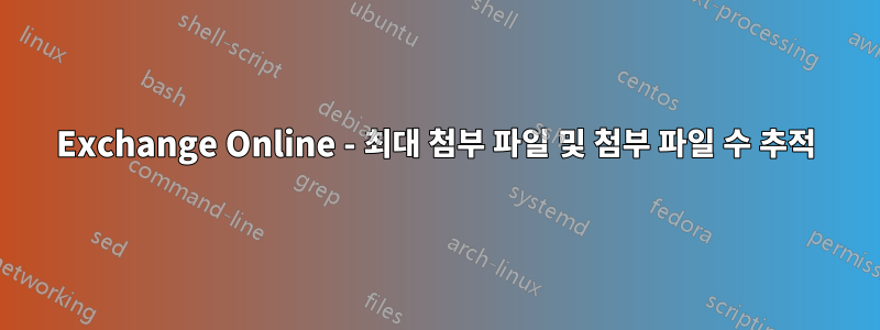 Exchange Online - 최대 첨부 파일 및 첨부 파일 수 추적