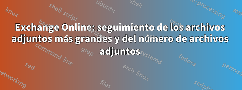 Exchange Online: seguimiento de los archivos adjuntos más grandes y del número de archivos adjuntos