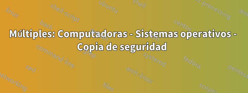 Múltiples: Computadoras - Sistemas operativos - Copia de seguridad 