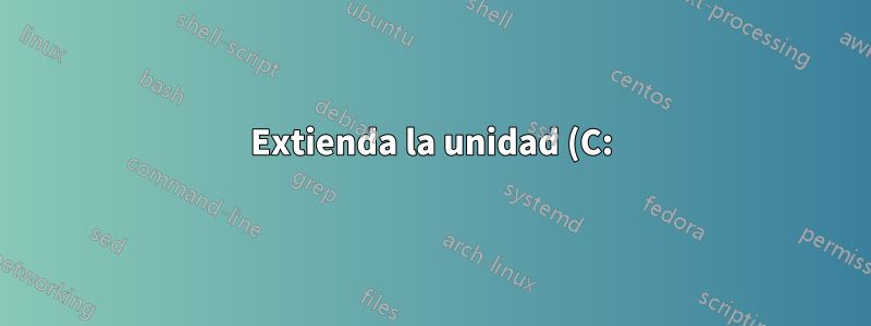 Extienda la unidad (C:) mientras la partición de recuperación está en el medio y no puede transferir archivos