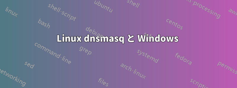 Linux dnsmasq と Windows