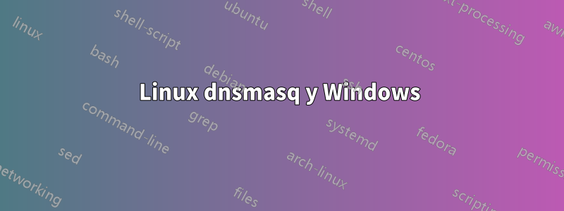 Linux dnsmasq y Windows