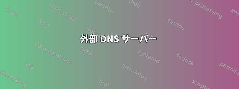 外部 DNS サーバー