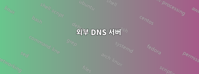 외부 DNS 서버