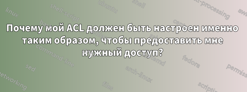 Почему мой ACL должен быть настроен именно таким образом, чтобы предоставить мне нужный доступ?