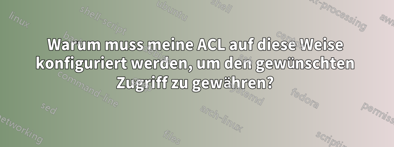 Warum muss meine ACL auf diese Weise konfiguriert werden, um den gewünschten Zugriff zu gewähren?