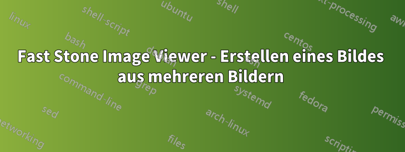 Fast Stone Image Viewer - Erstellen eines Bildes aus mehreren Bildern